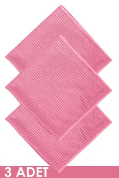 Салфетка для чистки из микрофибры, полотенце из микрофибры 40x40 см, тройная жесткая салфетка для очистки от грязи и масла - розовый