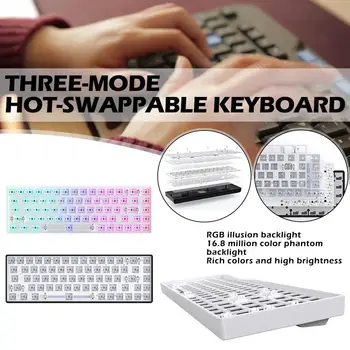 CIY MAG68 Комплект прокладок для механической клавиатуры с RGB подсветкой, клавиатура с возможностью горячей замены Из алюминиевого сплава