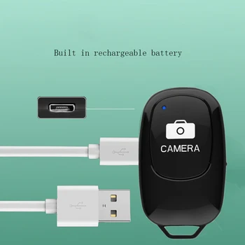 Кнопка дистанционного управления, совместимая с Bluetooth, Беспроводной контроллер, автоспуск, Ручка для камеры, Спуск затвора, Монопод для селфи