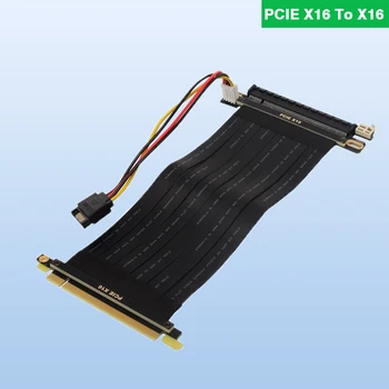 Riser X16-X16 RTX3060 Видеокарта Riser Удлинитель PCIe3.0 16x с питанием SATA 4Pin для майнинга ETH Bitcoin Miner