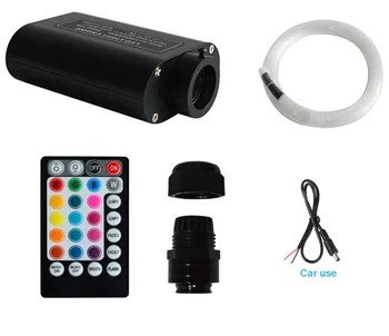 Приложение для мобильного телефона Control LED Car Ceiling & Qypsophila Flower Light Fiber Kit-12 Вт Пульт Дистанционного Управления Световой Машиной + 300 шт. Луч