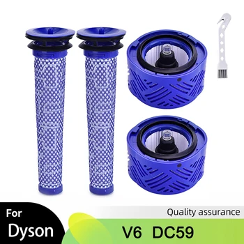 Предварительный фильтр и постмоторный HEPA-фильтр, Совместимый для запасных частей пылесоса Dyson V6 DC59 DY-96674101 и DY-96566101