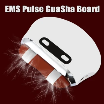 Электрическая Доска для Лифтинга лица Guasha Board EMS Bianstone Массажер для Очищения лица Gua Sha С Микротоковым Нагревом и Вибрацией V Face Slim