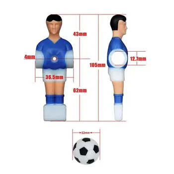 22x Игроков в настольный футбол для Мужчин с аксессуарами для игры в мяч Стиль 1