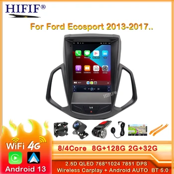 Для Ford EcoSport Eco Sport 2013-2017 Android Автомобильное радио Авторадио В стиле Tesla Вертикальный Мультимедийный Видео DVD-плеер 2din Carply