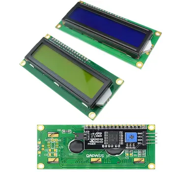 LCD1602 1602 ЖК-модуль IIC I2C TWI SPI Последовательный интерфейс 5 В Синий/Желтый Экран 16X2 Символьный ЖК-дисплей Модуль для Arduino