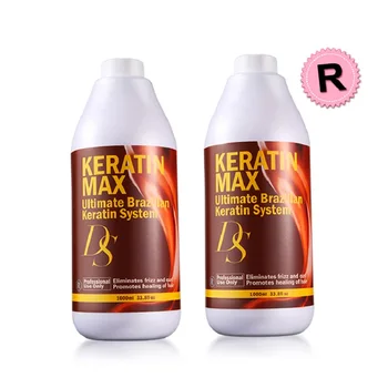 DS Max 12%-ная формалиновая процедура с бразильским кератином Выпрямляет очень стойкие волосы для придания им блеска и гладкости Бесплатная доставка