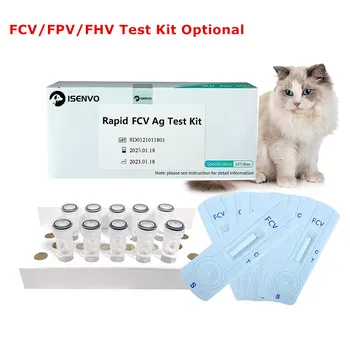 10 Упаковок Feline Cat Rapid FCV FHV FPV Ag Тестовый Набор Cat Aid Диагностический набор Для домашних животных Ветеринарный Осмотр В Больнице Cat Health Aids Домашнего Использования