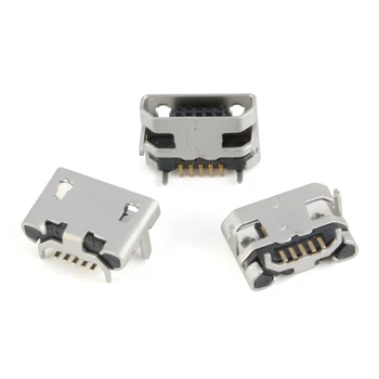 10 шт.-USB 2.0 Micro, 5-контактный разъем SMT, разъем типа B с разъемом в виде бычьего рога, используемый для зарядки игрушек, передачи данных