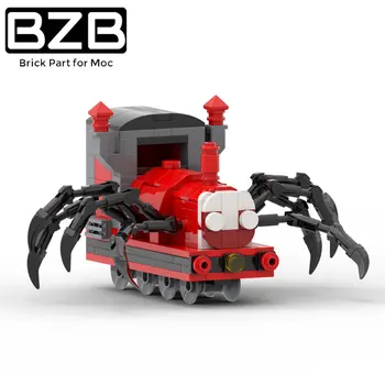 BZB MOC Choo Choo Charles Красный паук поезд строительный блок набор креативная игра монстр мультфильм модель поезда кирпичная игрушка для детей лучший подарок