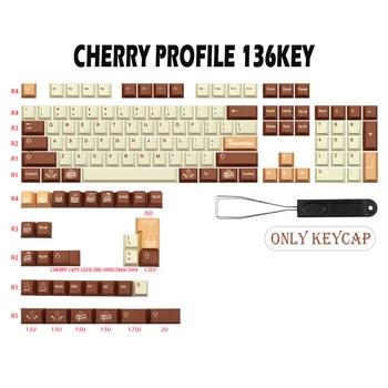 Колпачки для ключей GMK-KEY Tiramisu с профилем PBT Cherry Подходят для клавиш dz60/RK61/gk61/64/68/84/87/96/980/104 Механическая клавиатура gmk Keycap