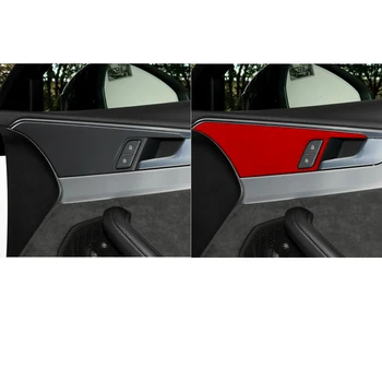 Для Audi A4L 2017-2022 Аксессуары, Замшевая отделка внутренней дверной панели Автомобиля, Наклейка для Украшения