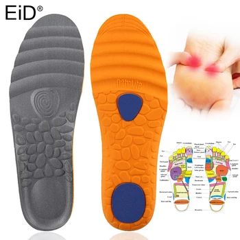 EiD Массажные Стельки Спортивные Стельки для бега для ног Мужские Женские Ортопедические Накладки, Массажирующие Амортизацию, супинатор для мужчин и женщин