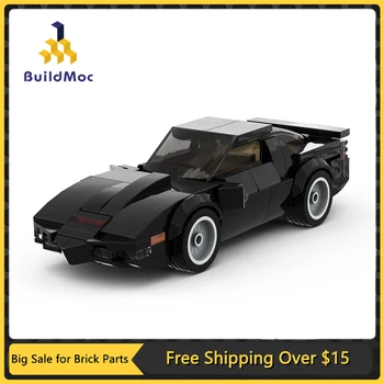 MOC KITT-Knight Rider Скоростной высокотехнологичный механический классический автомобиль, строительные блоки, классический гоночный автомобиль, детские игрушки 