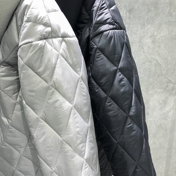 Мужская куртка TB THOM, Корейский модный бренд, зимние куртки с хлопковой подкладкой, Толстовки с капюшоном в полоску сзади, Повседневные толстые теплые пальто