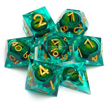 Набор кубиков из смолы Turning magic eyes DND7 многогранные кубики d и d для ролевых настольных игр настольные кубики