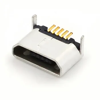 5 шт.-Микро 5-контактный SMT интерфейсный разъем USB 2.0, Штекер, используемый для зарядки игрушек, передачи данных, аксессуаров для электроники