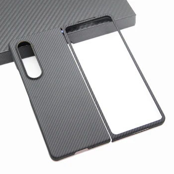 ZXKE Карбоновый чехол Для Samsung Galaxy Z Fold4 W23 5G Со Встроенным Железным Листом, Магнитная Автомобильная Подставка Magsafe 600D Из Арамидного Волокна, оболочка