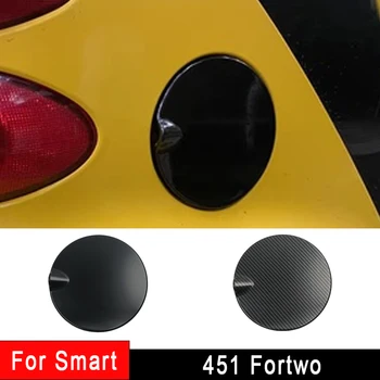 Наклейка на накладку крышки топливного бака автомобиля с рисунком из углеродного волокна для Mercedes Smart 451 Fortwo 2009-2014, Автоаксессуары для стайлинга автомобилей