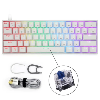 60% Компактная механическая клавиатура с программируемым RGB, индивидуальная Горячая замена с 3Pin 5Pin клавиатурой DIY для ПК, игровой офис