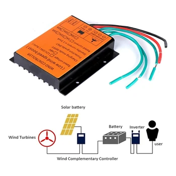 Водонепроницаемый MPPT контроллер заряда, IP67 Ветряные турбины Генератор Регулятор заряда аккумулятора